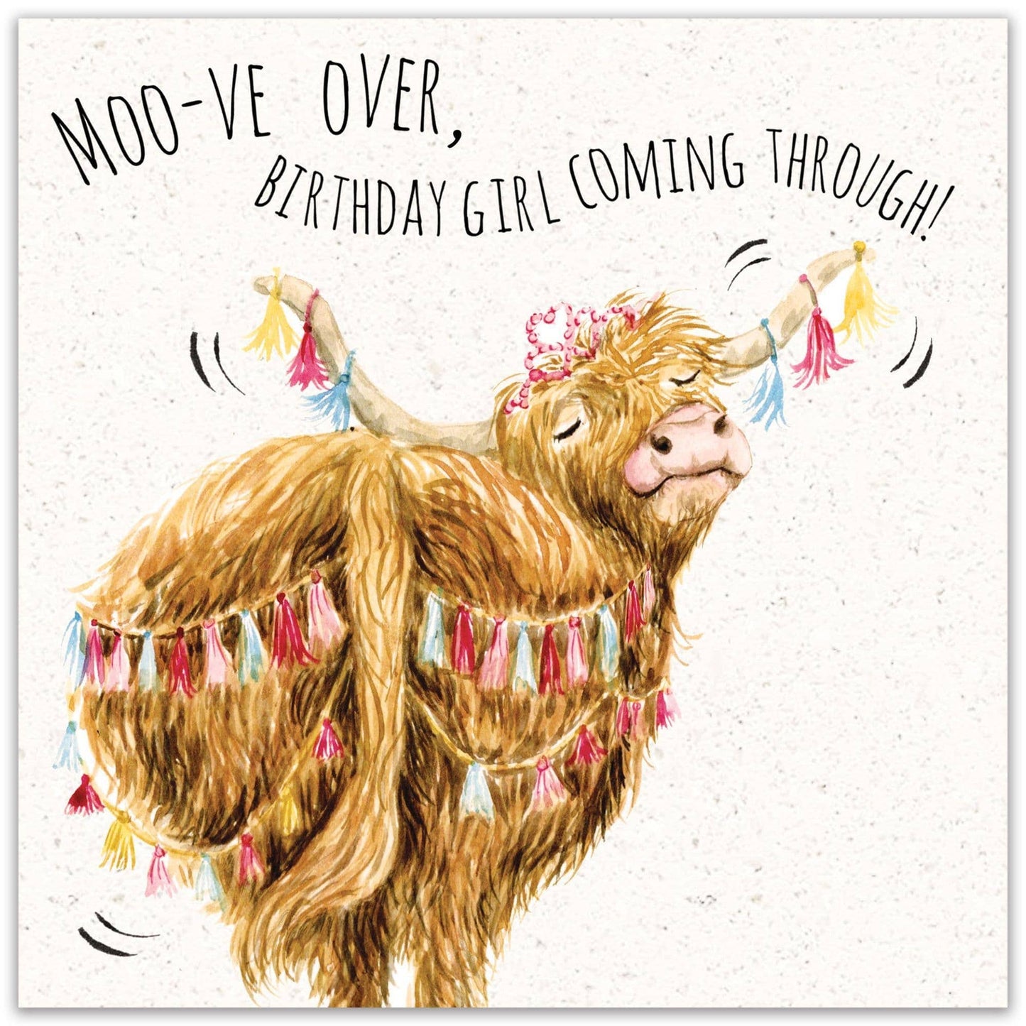 Highland Cow Moo-ve Over Birthday Card