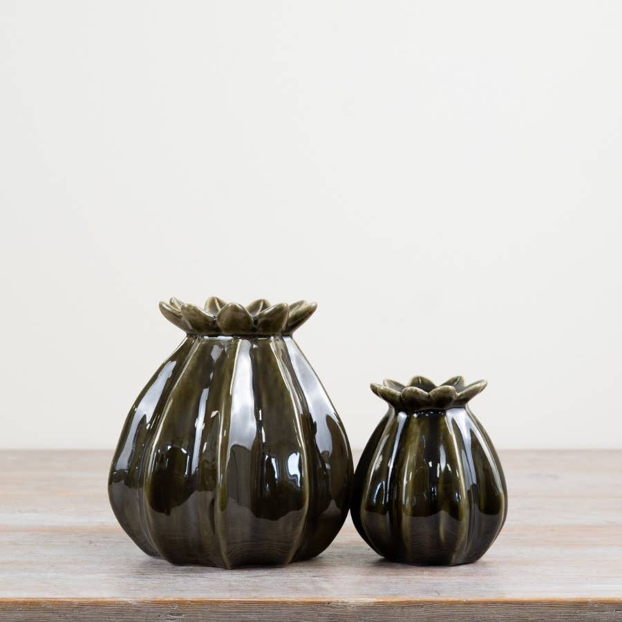 Poppy Seed Green Vase