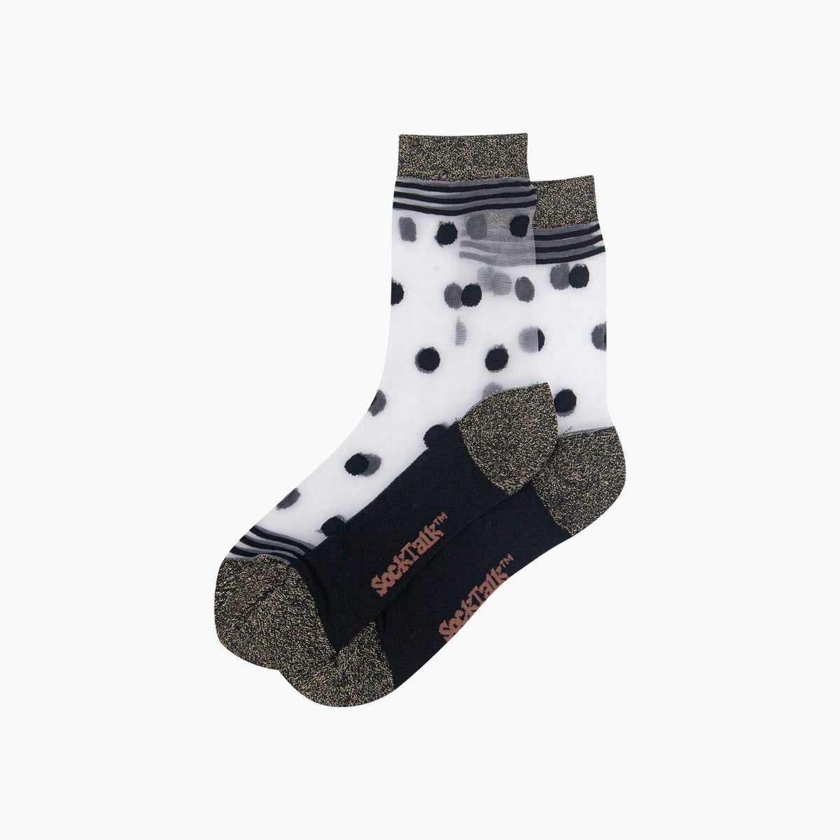 Polka Dot Stripe Sheer Socks