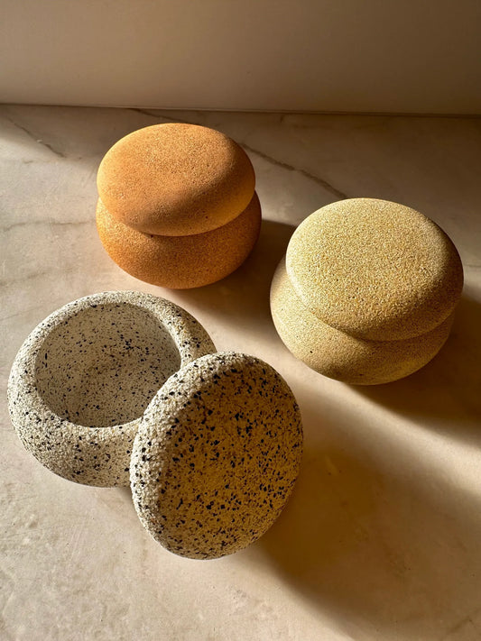Mini Stoneware Pot & Lid