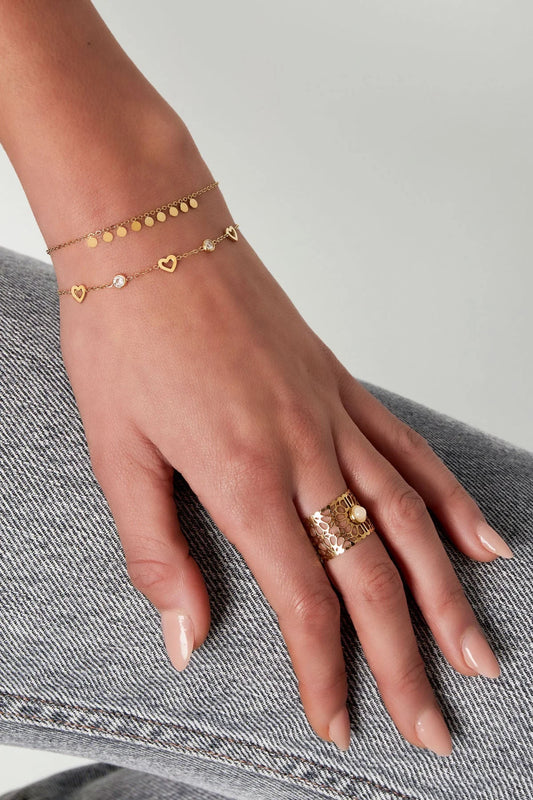 Mia Linked Hearts Bracelet