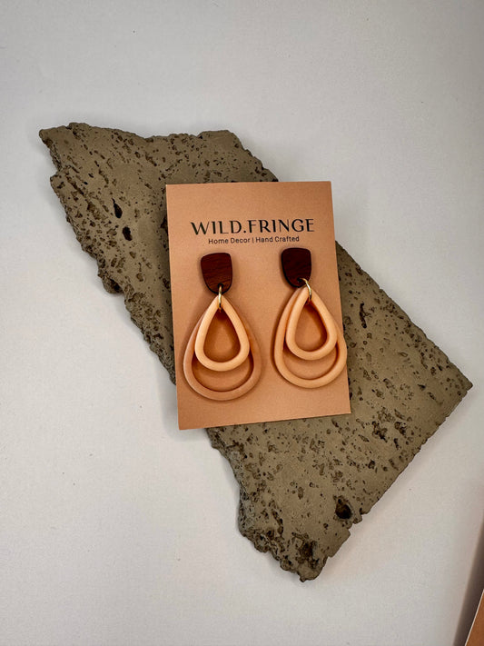 Lilith Clay Earrings - Pale Pink