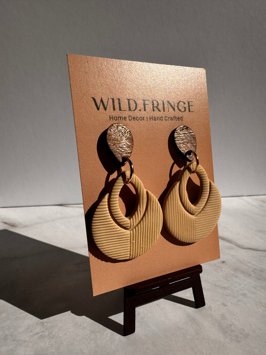 Nell Clay Earrings - Sand