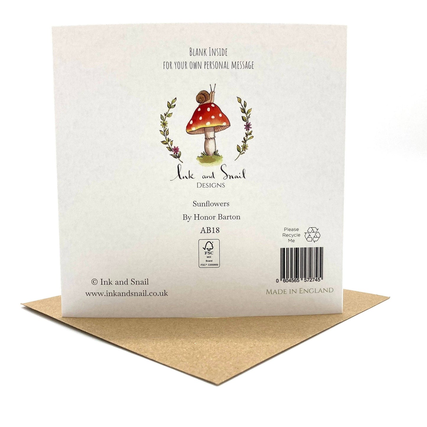18th Birthday Card - Sunflowers