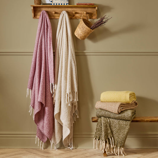 Isla Woven Tasselled Throw Natural