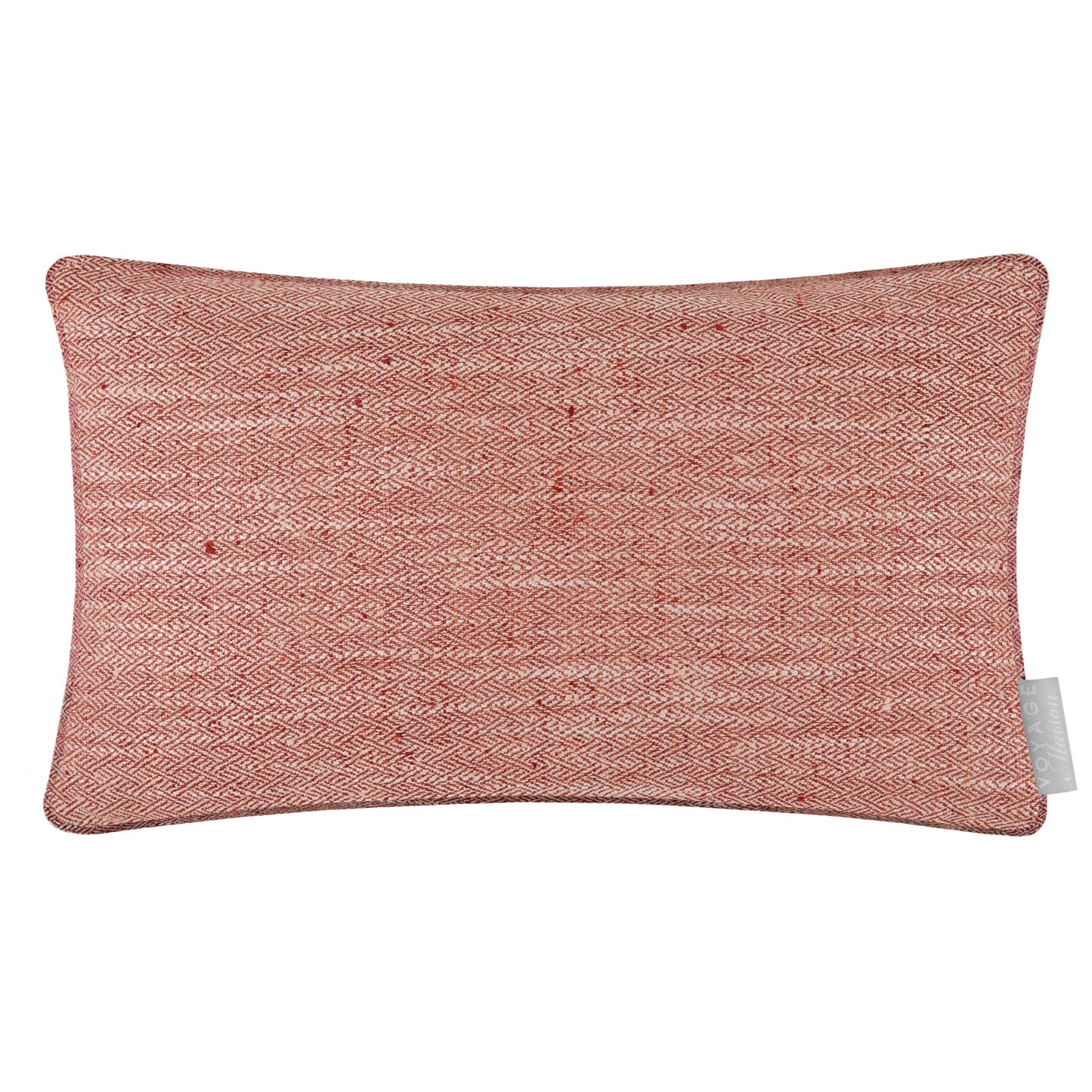 Jedburgh Textured Woven Rectangular Cushion | Garnet