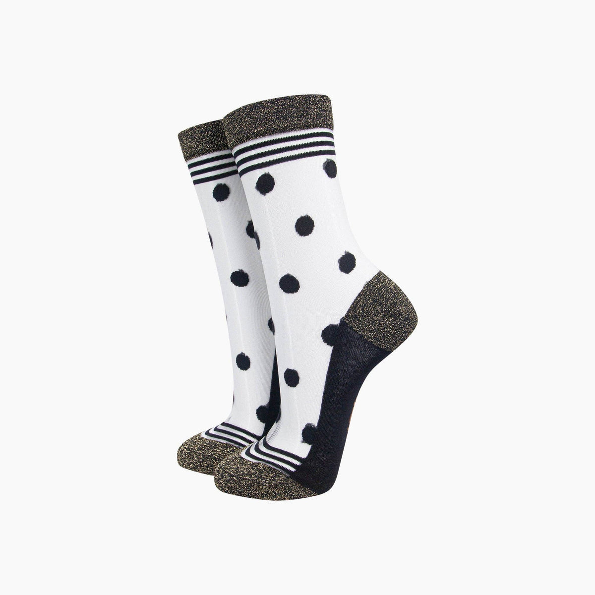 Polka Dot Stripe Sheer Socks