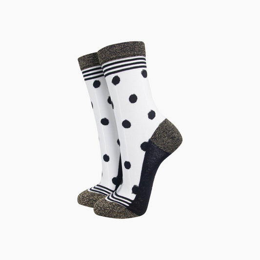 Polka Dot Stripe Sheer Socks