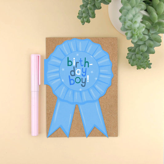 'Birthday Boy!' Rosette Birthday Card