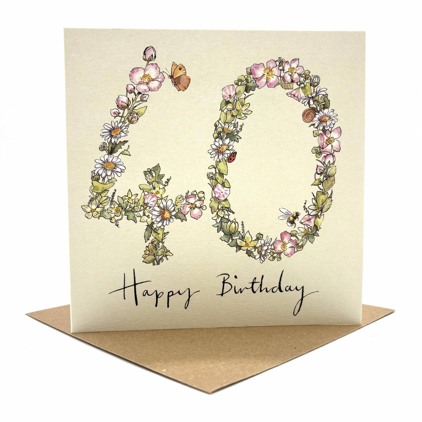 40th Birthday Card - Wildflower