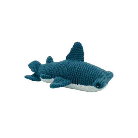 Crochet Hammerhead Shark Baby Rattle Organic