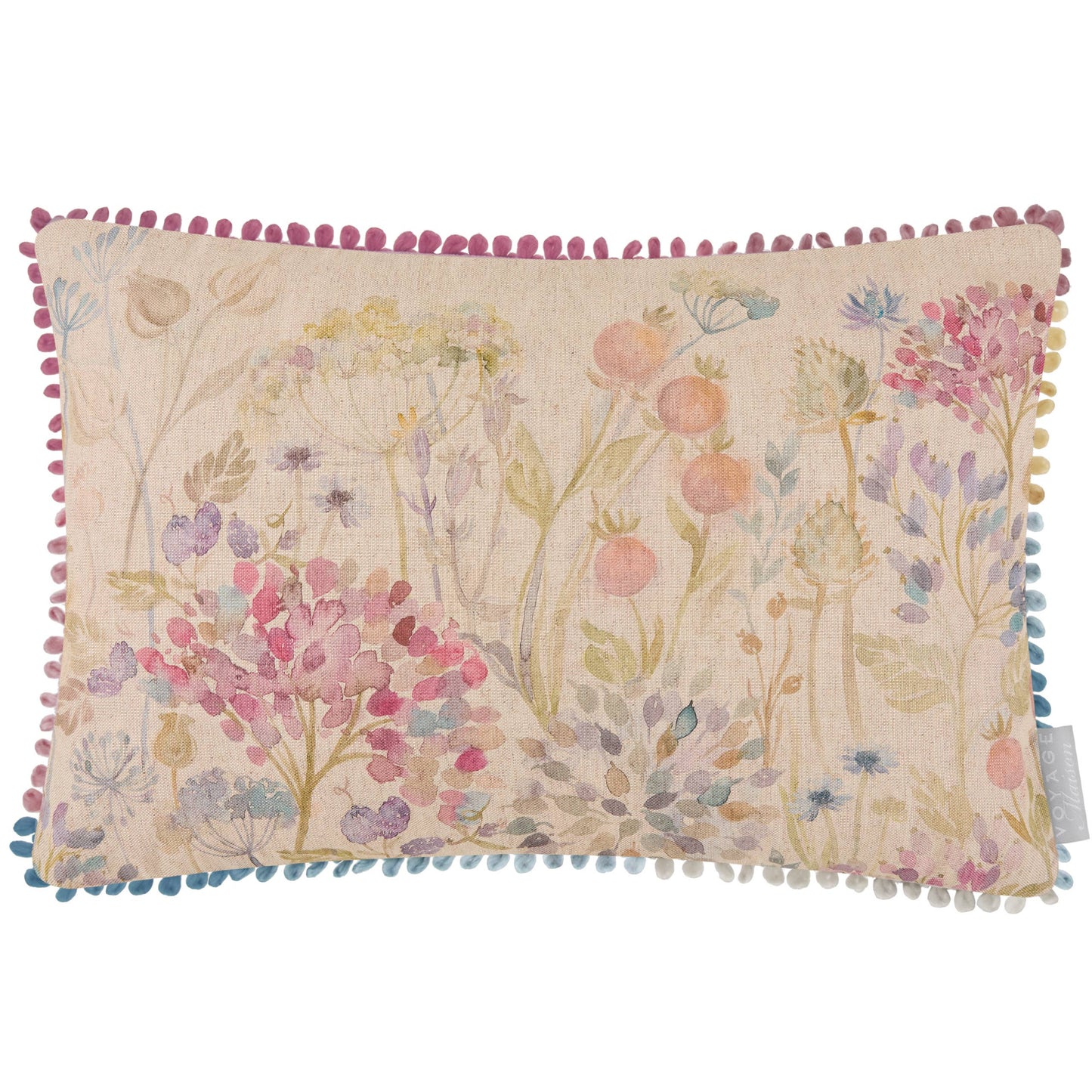 Country Hedgerow Printed Rectangular Linen Cushion