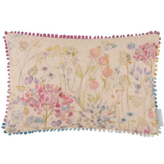 Country Hedgerow Printed Rectangular Linen Cushion