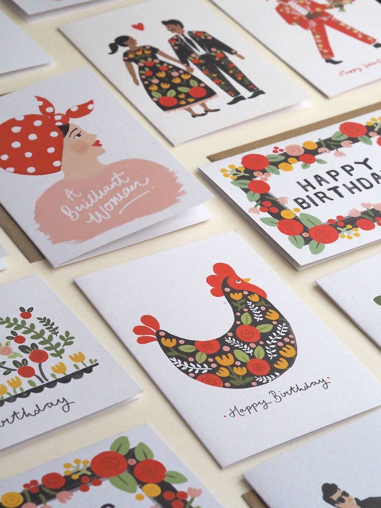 A Brilliant Woman Retro Card