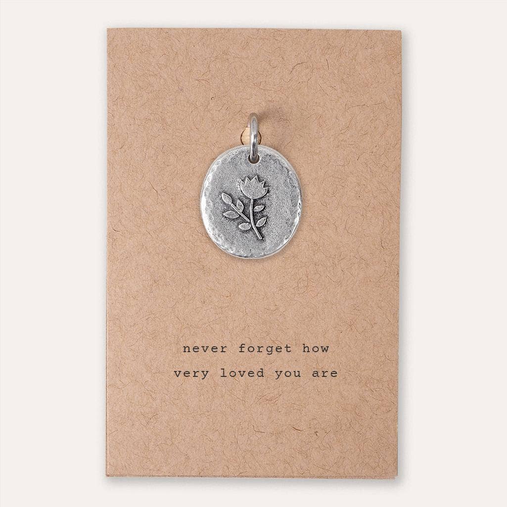 Floral 'Loved' Charm