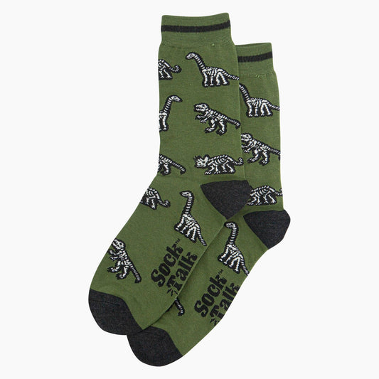 Dinosaur Bones Men's Bamboo Socks