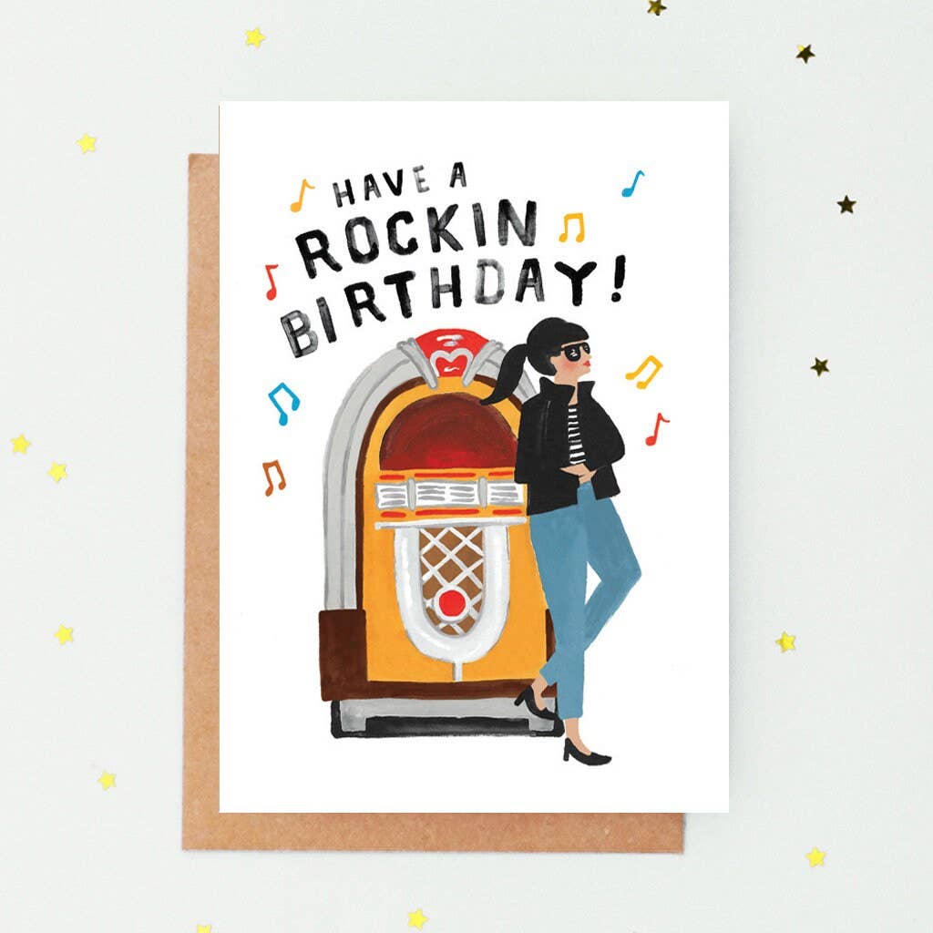 Vintage Jukebox Rockin' Birthday Card