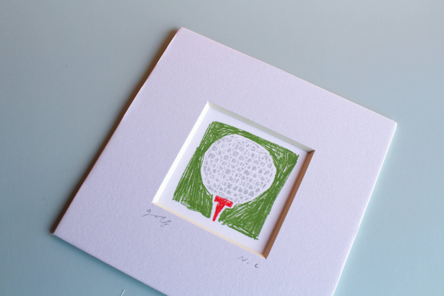 'Golf Ball' Mini Giclée Art Print