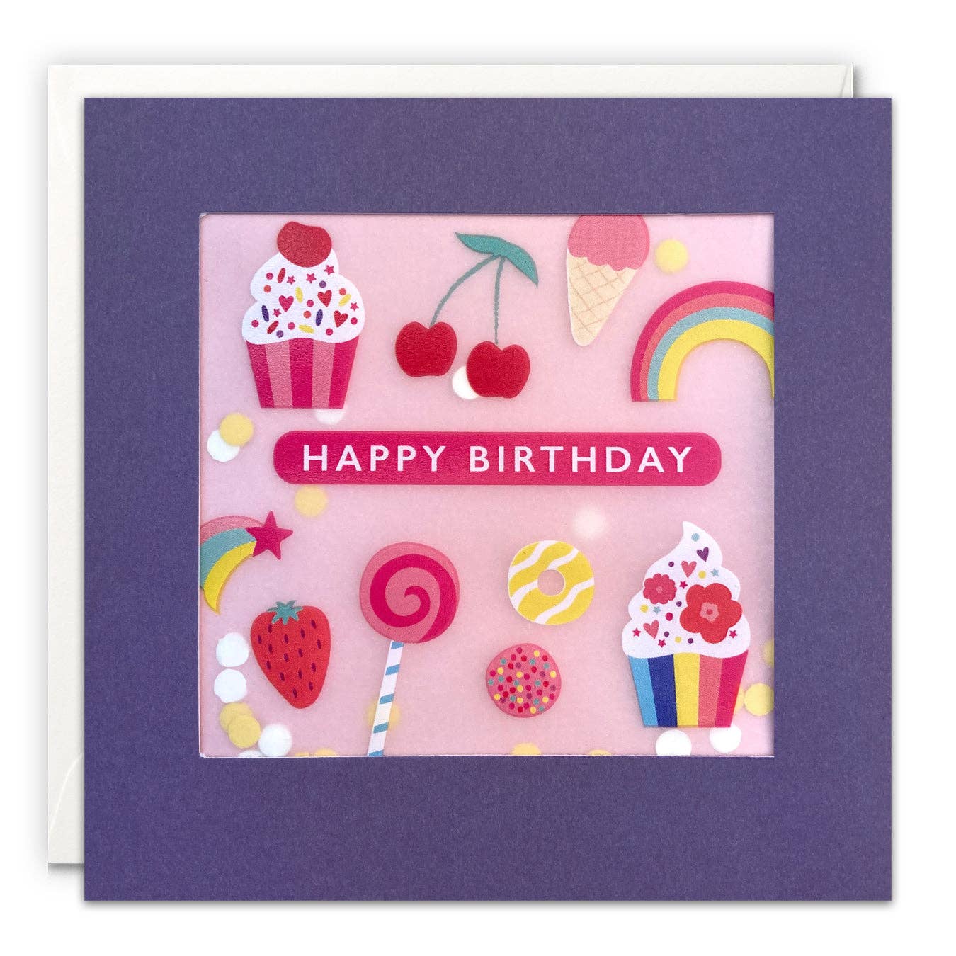 Daughter Cupcakes Confetti Birthday Card