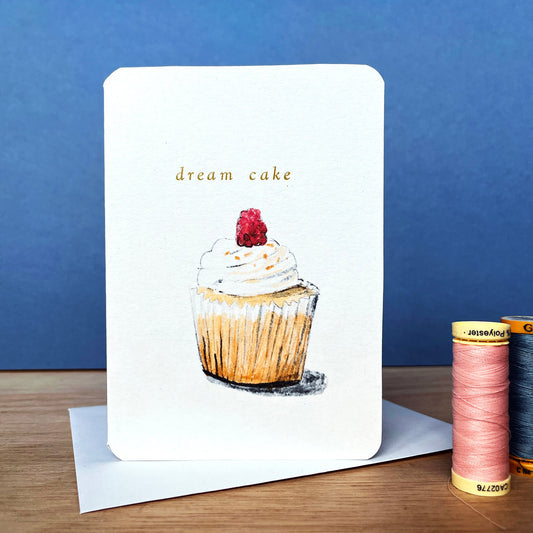 Vintage Gold Dream Cake Card