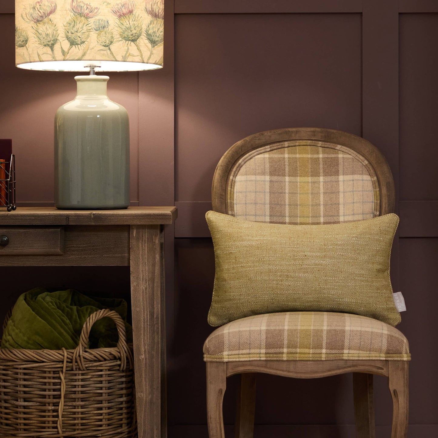 Jedburgh Textured Woven Rectangular Cushion Meadow