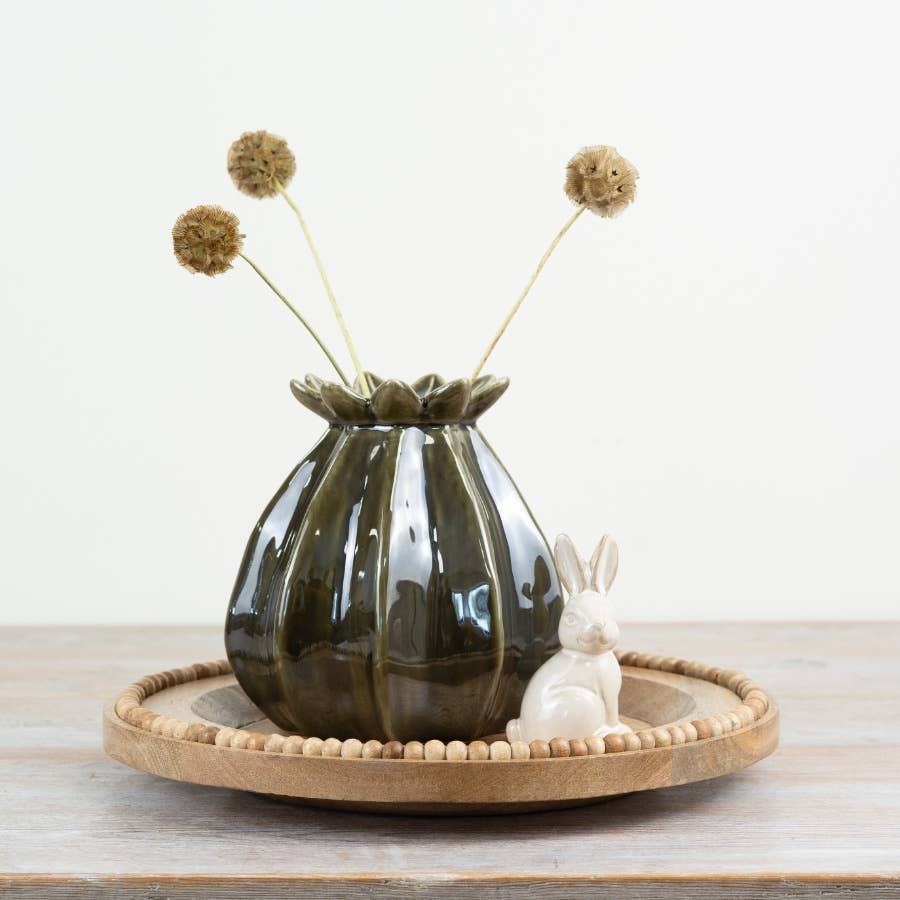 Poppy Seed Green Vase