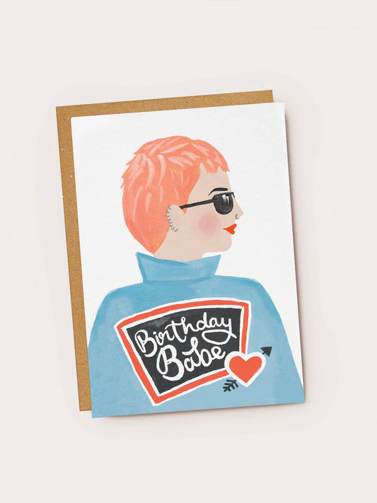 Denim Jacket Birthday Babe Card