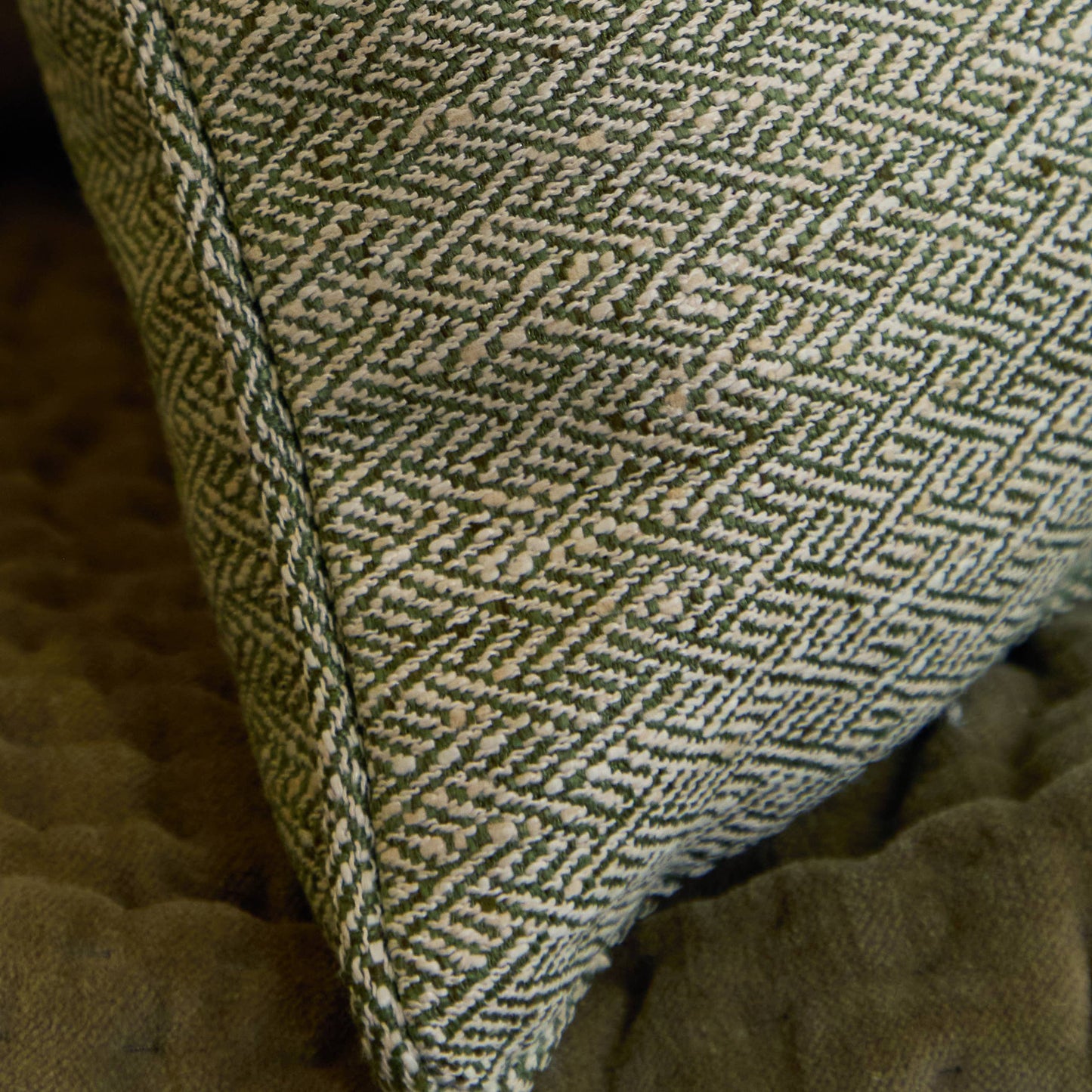 Jedburgh Textured Woven Rectangular Cushion Sage
