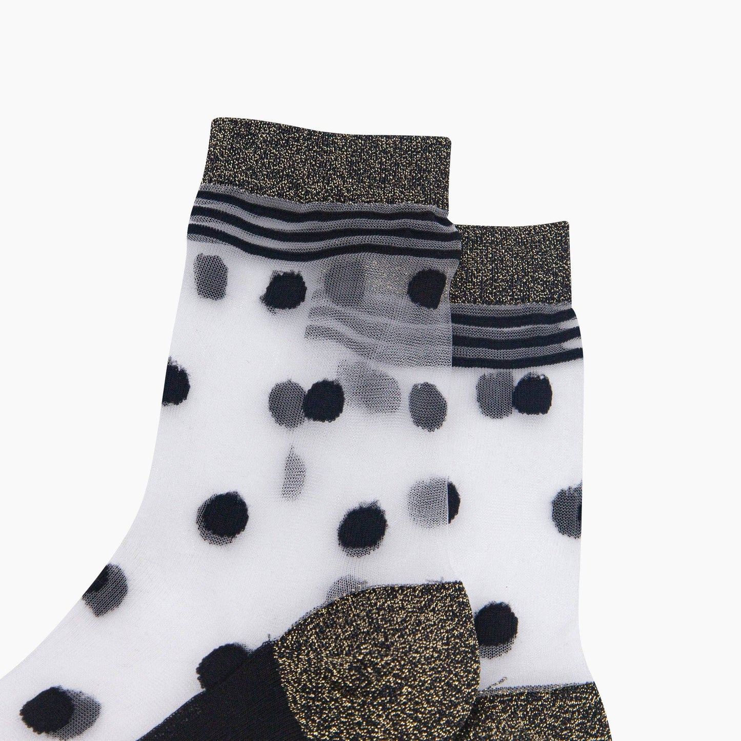 Polka Dot Stripe Sheer Socks