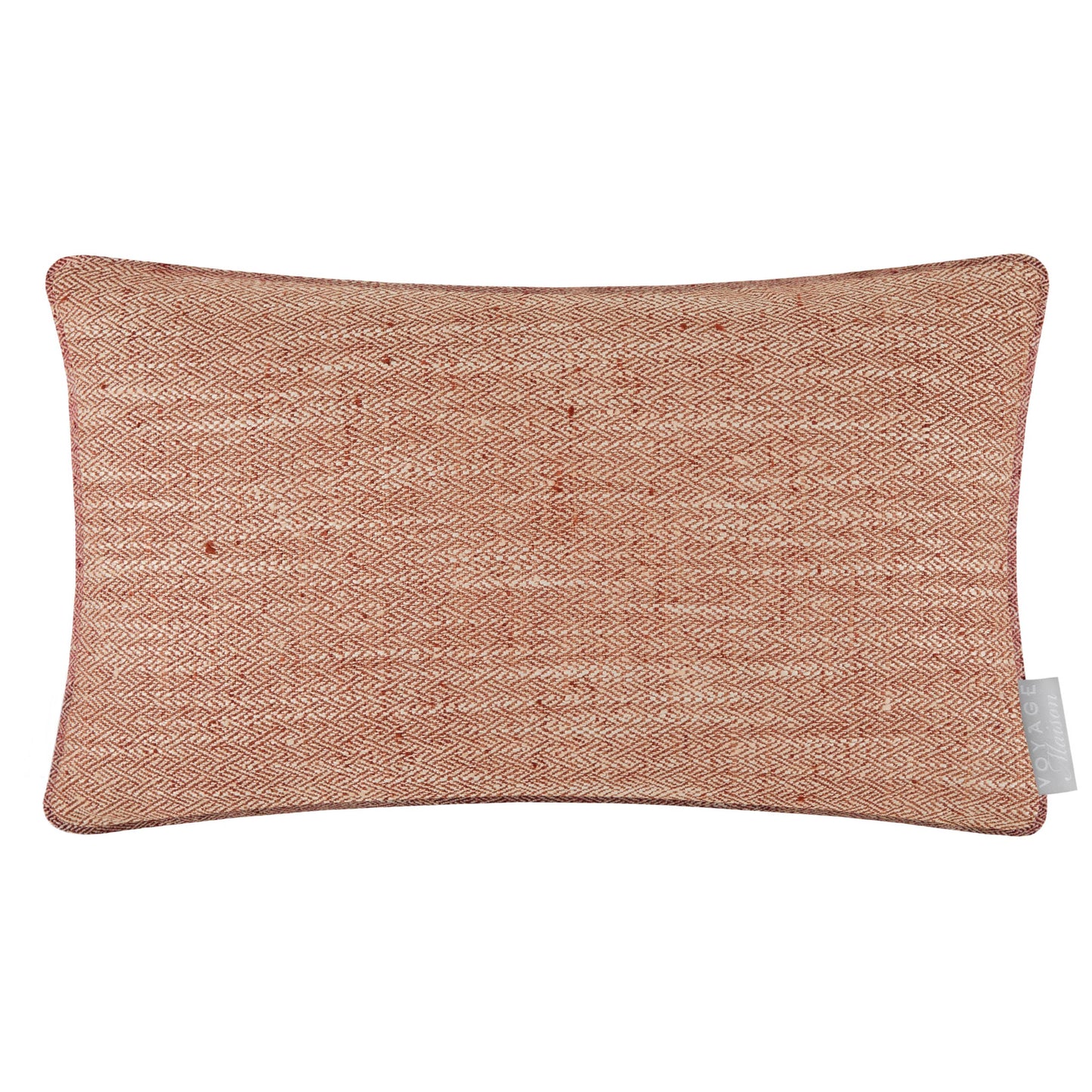 Jedburgh Textured Woven Rectangular Cushion Rust
