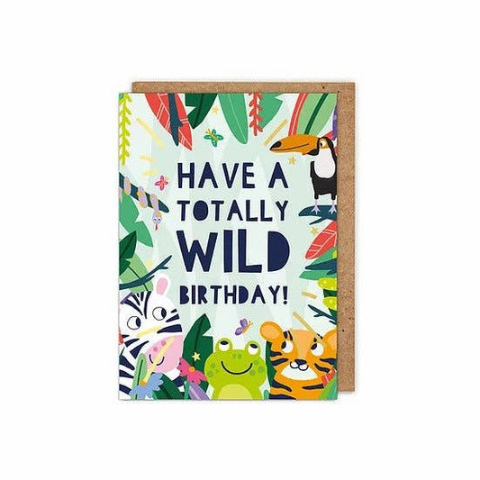 'Wild Birthday!' Gold Foiled Kids Card