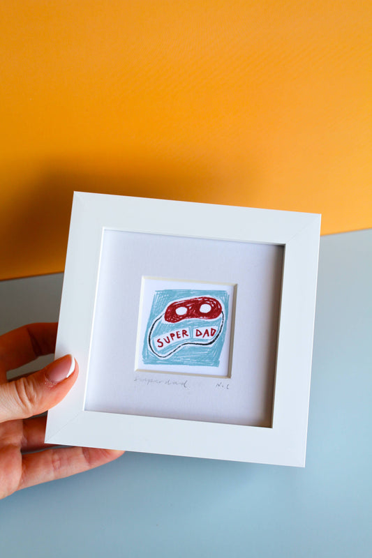 'Super Dad' Father's Day Mini Giclée Art Print