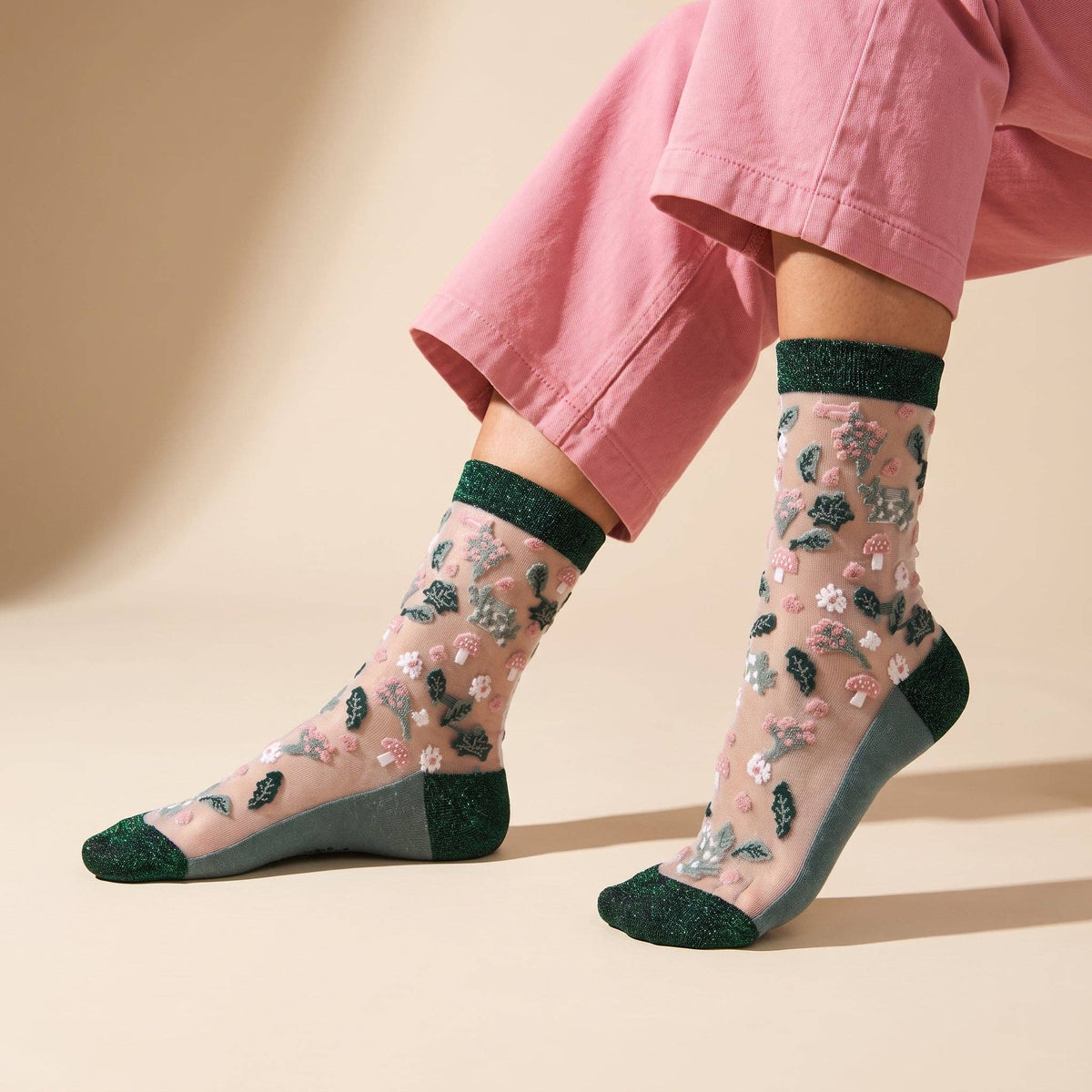 Floral Sheer Socks