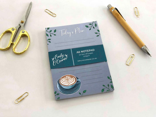 Coffee A6 Lined Notepad Planner