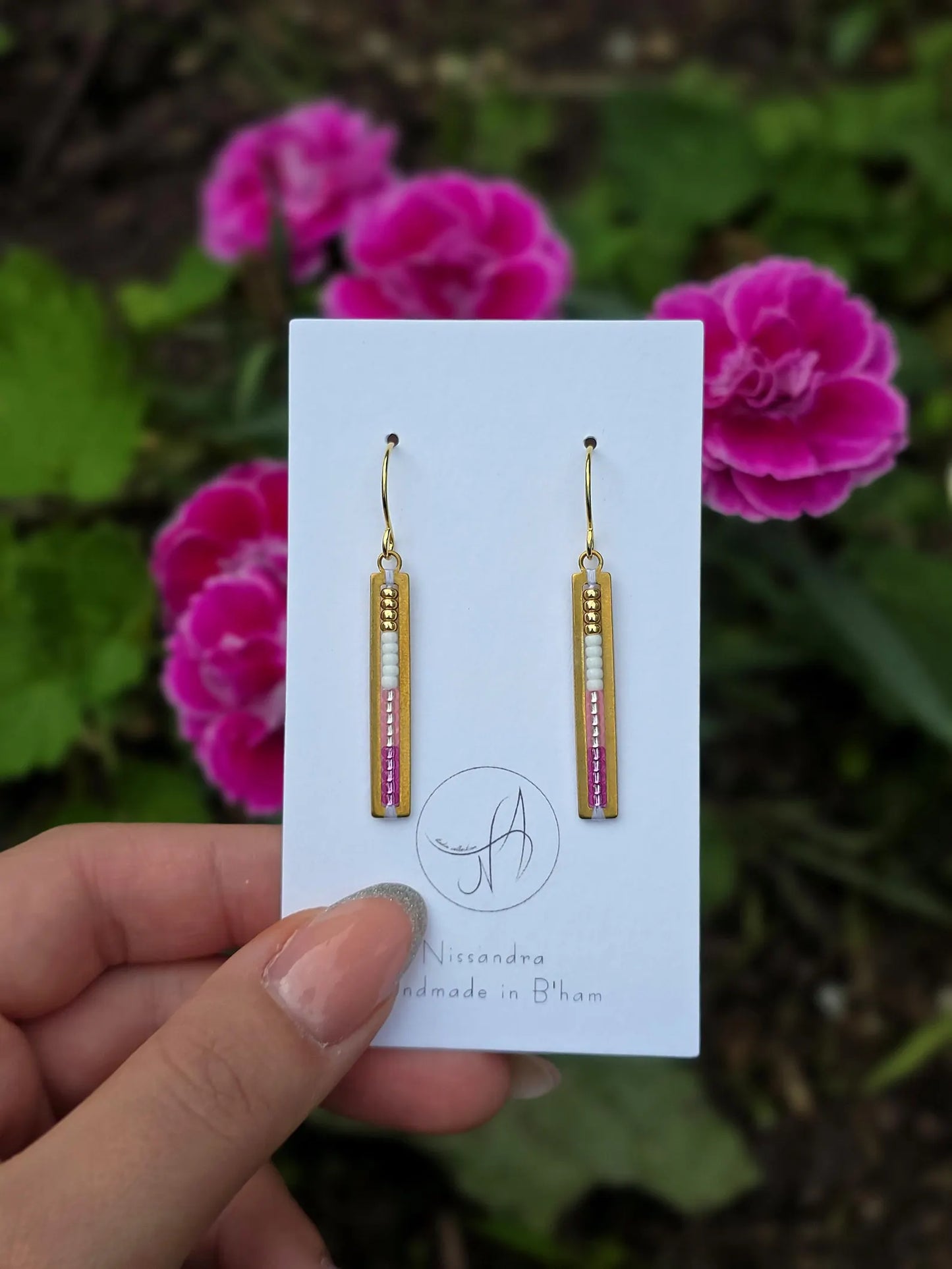 Minimalist Seed Bead Earrings - Gold Plated