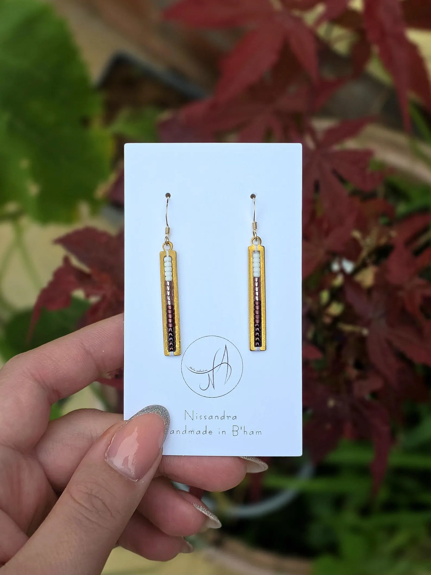 Minimalist Seed Bead Earrings - Gold Plated
