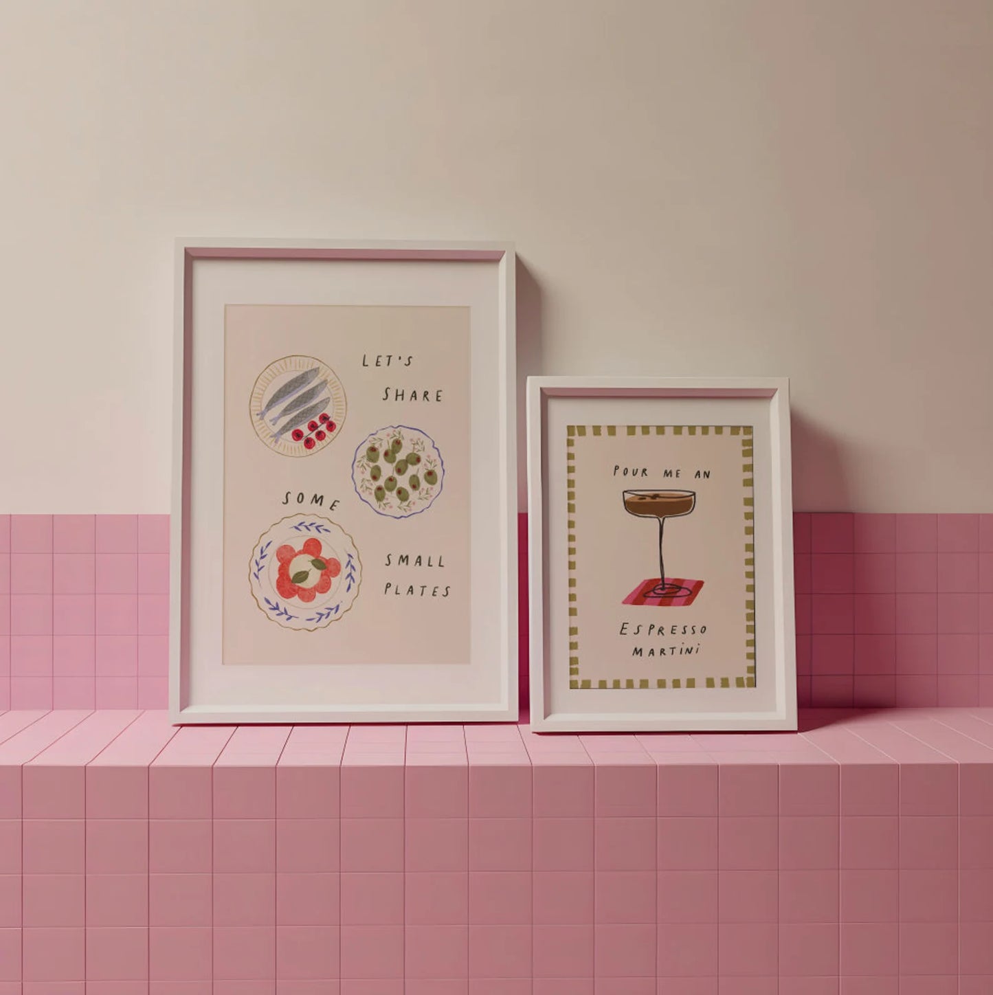 Let's Share Some Small Plates A4 Print
